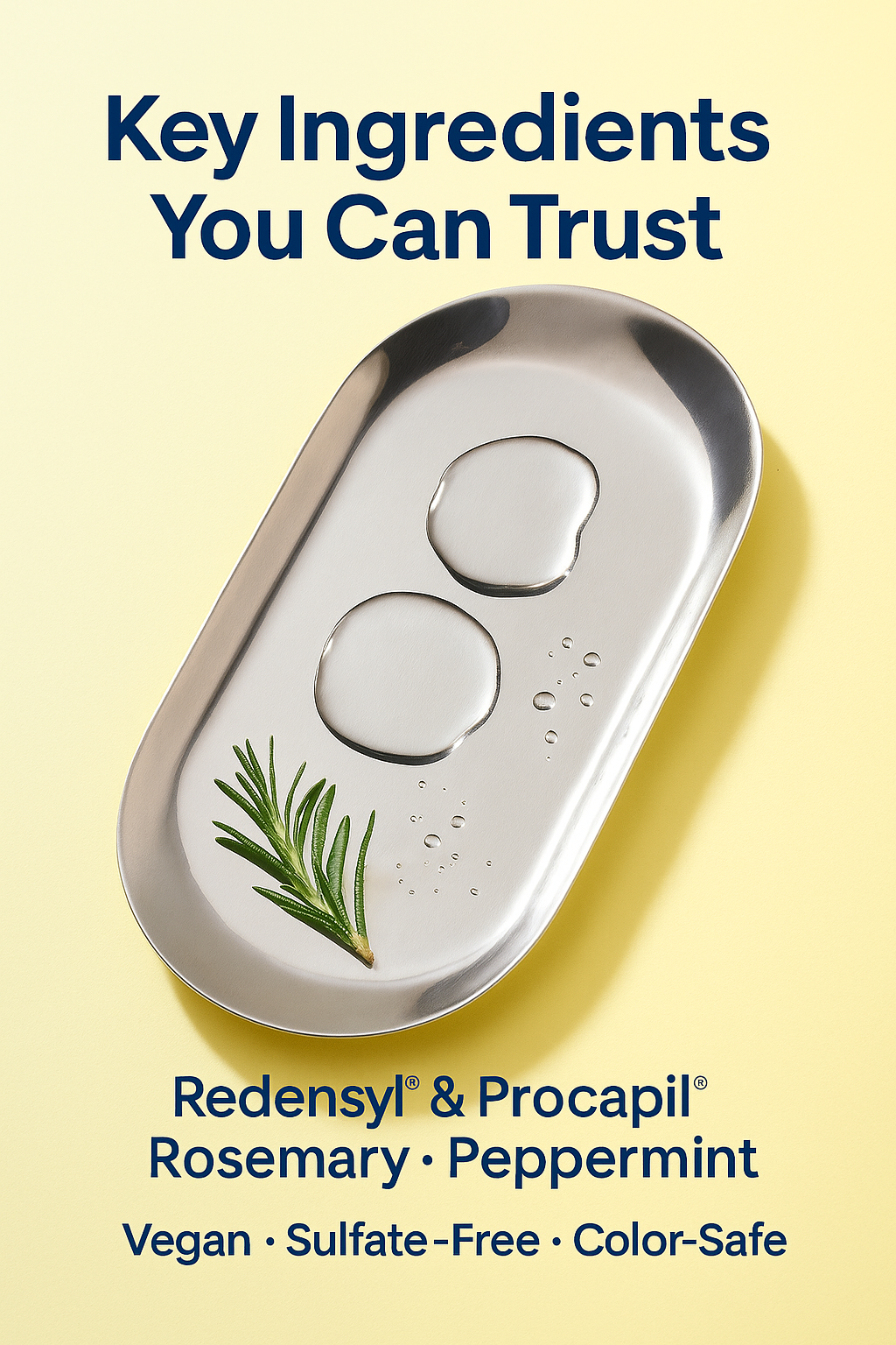 BondiBoost key ingredients – Redensyl®, Procapil®, Rosemary, and Peppermint – vegan, sulfate-free formula for healthy, thicker-looking hair.