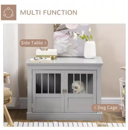Designer Dog Crate Furniture End Table