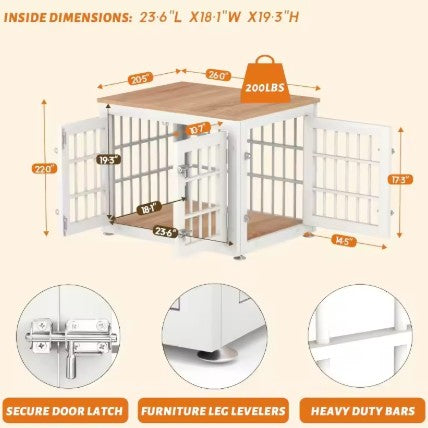 Heavy-Duty Dog Crate – Stylish Kennel Furniture