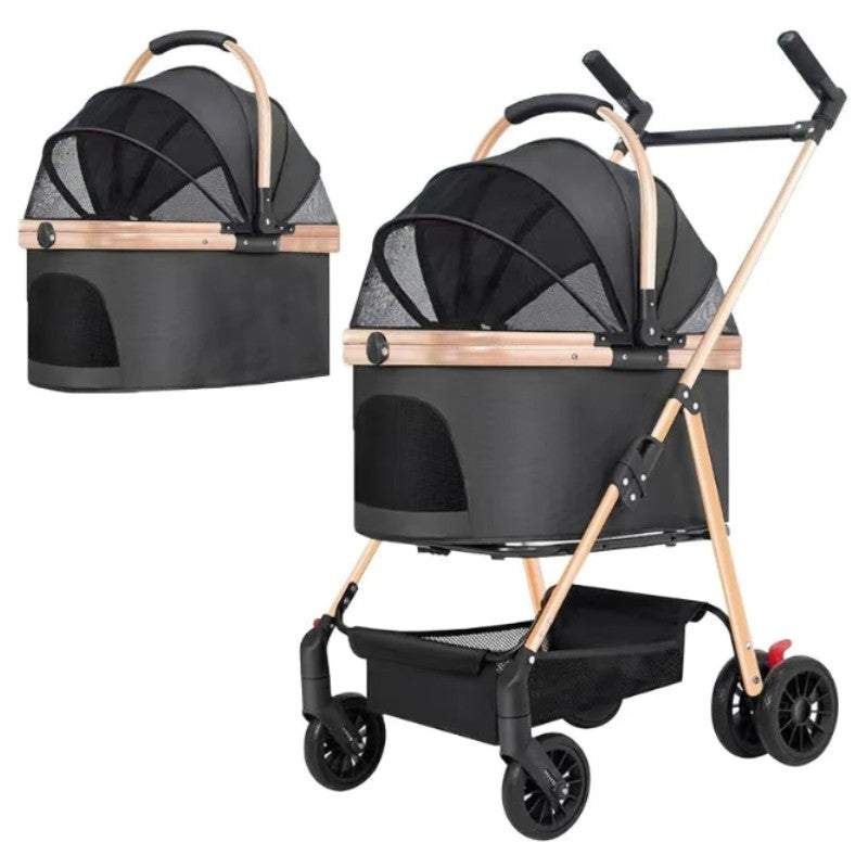 Pet Stroller 3-in-1 Foldable Travel – Lightweight Pet Cruiser