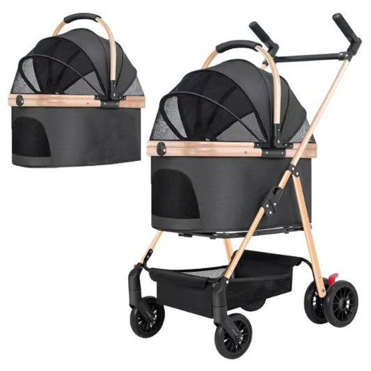 Pet Stroller 3-in-1 Foldable Travel – Lightweight Pet Cruiser