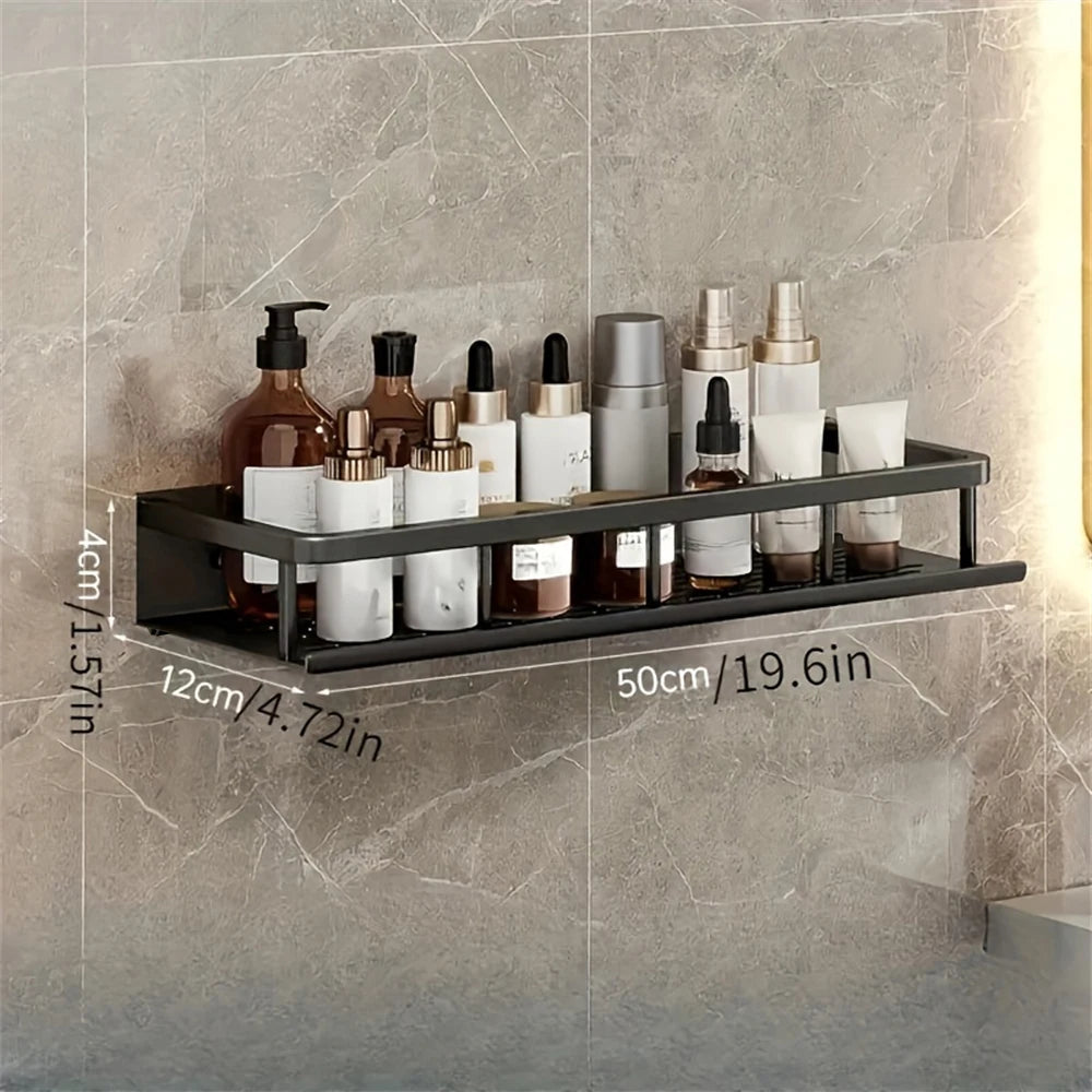  Storage rack multi functional with hook bar bathroom rack wall mounted storage rack bathroom cosmetic storage rack
